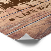Familienname Lake House Pine Trewood Personalisier Poster (Ecke)