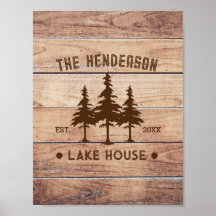 Familienname Lake House Pine Trewood Personalisier