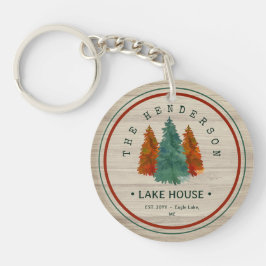 Familienname Lake House Pine Trewood Personalisier Schlüsselanhänger