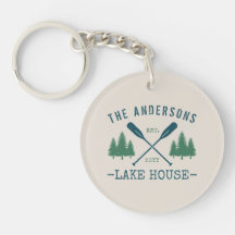 Familienname Lake House Rustikale Oars Pine Trees