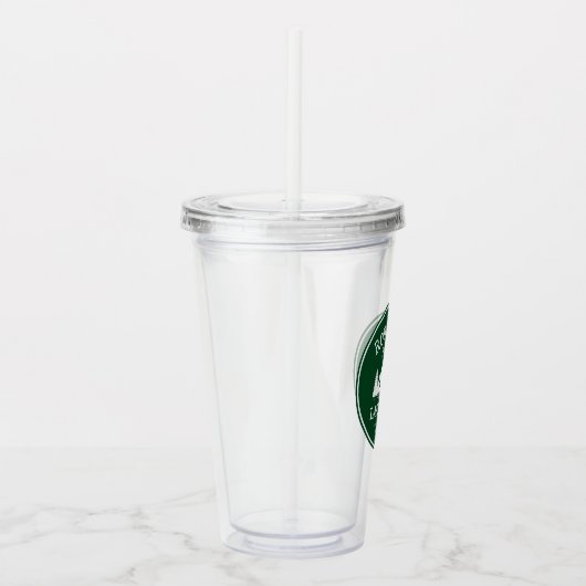 Familienname Lake House Trees Forest Green Acryltrinkbecher (Rechts)