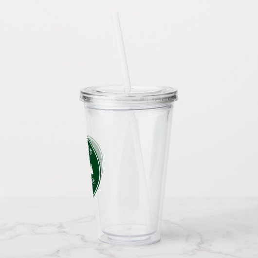 Familienname Lake House Trees Forest Green Acryltrinkbecher (Links)