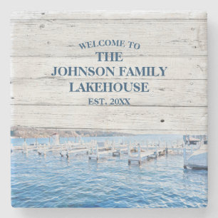 Familienname Lake House Untersetzer