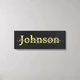 Familienname Leinwanddruck