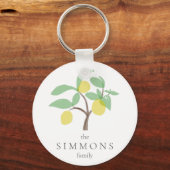 Familienname Lemon Obstbaum Name Schlüsselanhänger (Vorderseite)
