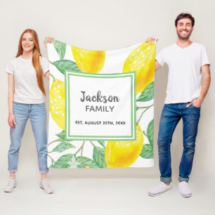 Familienname Lemons Fleecedecke