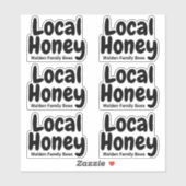 Familienname Lokaler Honey Jar Clear Aufkleber (Blatt)