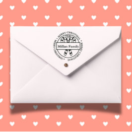 Familienname Merry Christmas Candy Sticks Thema Permastempel