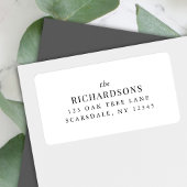 Familienname Moderne klassische Rücksendeadresse Adressaufkleber