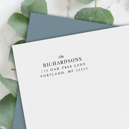 Familienname Moderne klassische Rücksendeadresse Permastempel