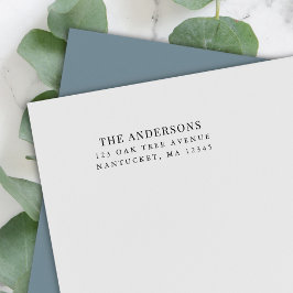 Familienname Moderne klassische Rücksendeadresse Permastempel