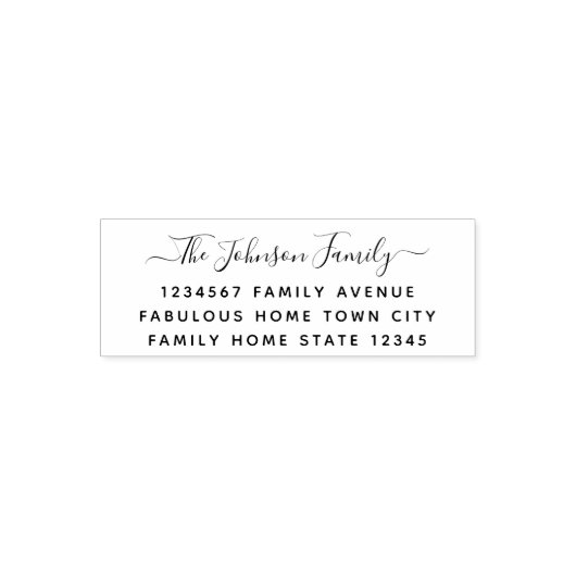 Familienname Moderne Rücksendeadresse Permastempel (Design)