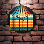 Familienname Moderner Vintager Retro-Stil Große Wanduhr