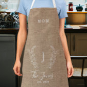 Familienname Monogramm personalisierte rustikale B Schürze