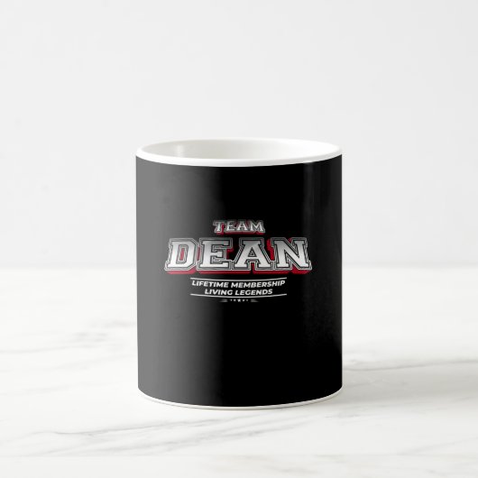 Familienname Nachname des Teams DEAN Kaffeetasse (Mittel)