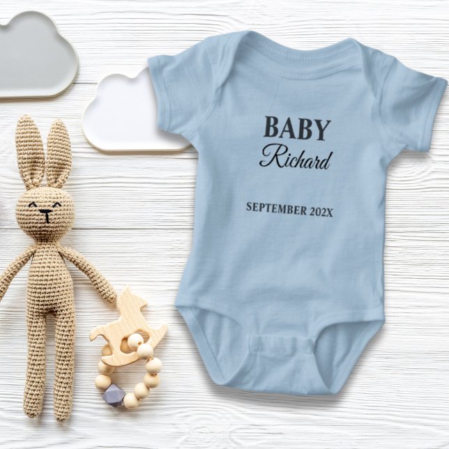 Familienname Nachname Kind Baby Strampler (custom family name last name baby birth baby bodysuit)