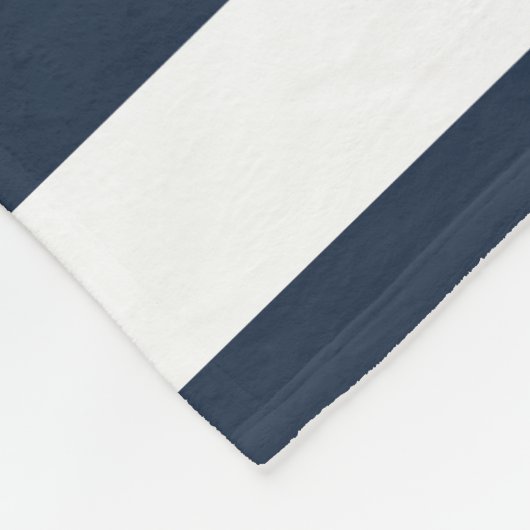 Familienname Navy Blue Striping Nautical Anchor Bo Fleecedecke (Ecke)