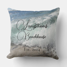 Familienname Ocean Waves Throw Kissen