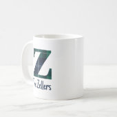 Familienname oder Firmenname Karierter Buchstabe z Kaffeetasse (Vorderseite Links)