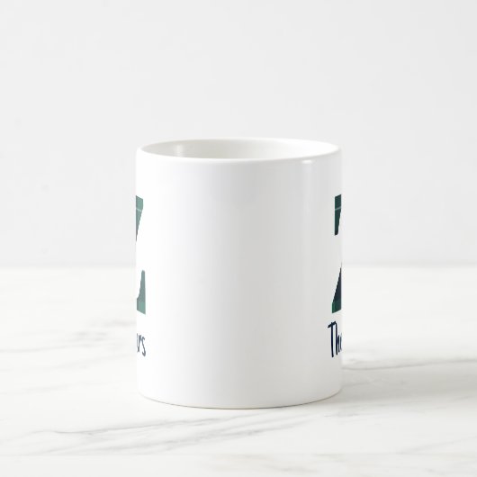 Familienname oder Firmenname Karierter Buchstabe z Kaffeetasse (Mittel)