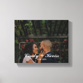 Familienname oder Hochzeitstermin Leinwanddruck (Vorderseite)