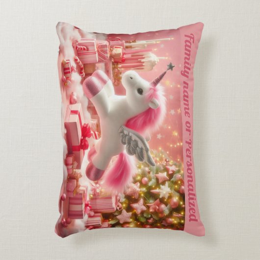 Familienname oder Personalisierte Weihnachtszeit Dekokissen (Vorderseite(Vertikal))