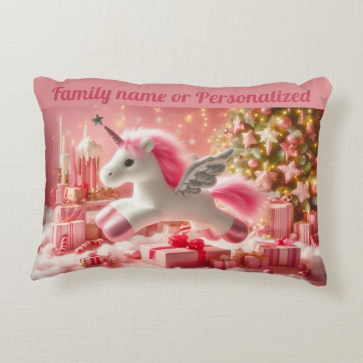 Familienname oder Personalisierte Weihnachtszeit Dekokissen (Rückseite)