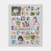 Familienname oder Titel Grau Fleecedecke (Vorderseite)