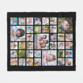 Familienname oder Titel Schwarz Fleecedecke (Vorderseite (Horizontal))