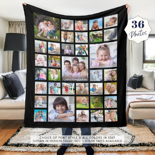 Familienname oder Titel Schwarz Fleecedecke