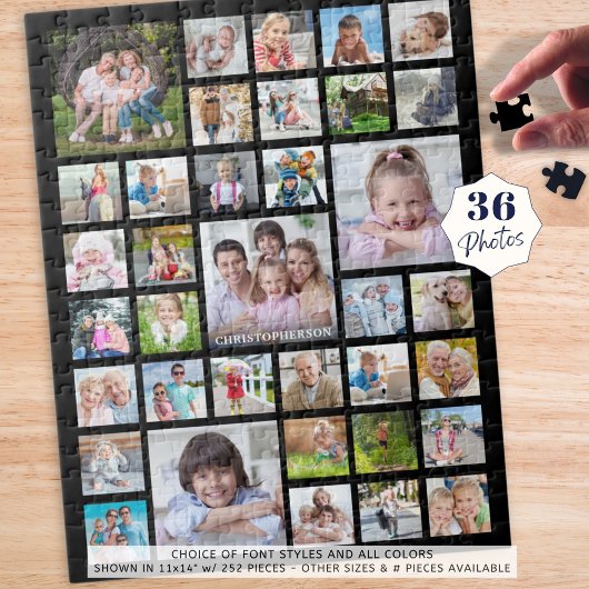 Familienname oder Titel Schwarz Puzzle