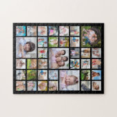 Familienname oder Titel Schwarz Puzzle (Horizontal)