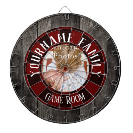 Familienname One Foto Game Room Dartscheibe