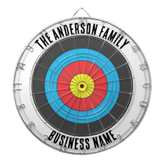 Familienname Personalisiert Blue Dartboard Dartscheibe (vorne)