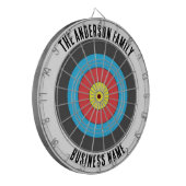 Familienname Personalisiert Blue Dartboard Dartscheibe (Vorderseite Links)