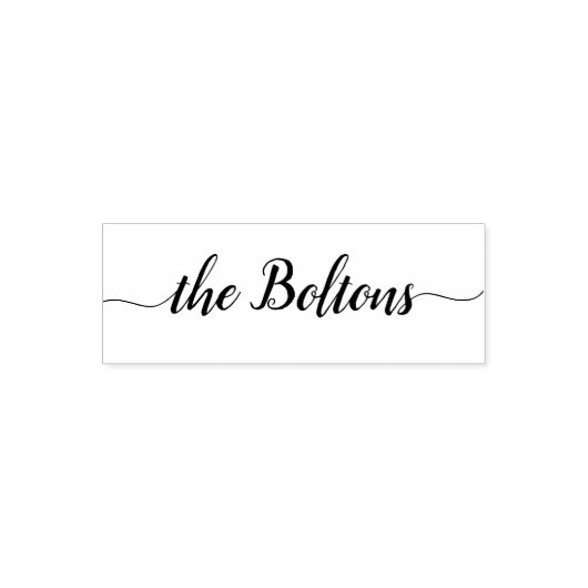 Familienname Personalisiert Chic Calligrafy Modern Permastempel (Design)