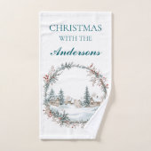 Familienname personalisiert Weihnachtshandtuch Handtuch (Handtuch)