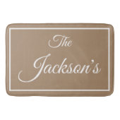 Familienname personalisierte Badematte (Vorderseite)