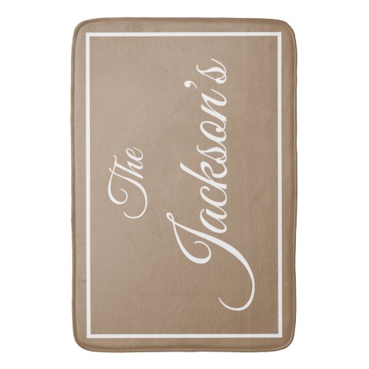Familienname personalisierte Badematte (Vorderseite Vertikal)