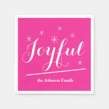 Familienname Personalisierter Papiercocktail Napki