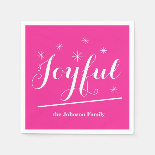 Familienname Personalisierter Papiercocktail Napki Serviette (Vorderseite)