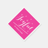 Familienname Personalisierter Papiercocktail Napki Serviette (Ecke)