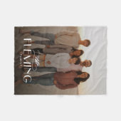 Familienname Personalisiertes Foto Blanket Portrai Fleecedecke (Vorderseite (Horizontal))