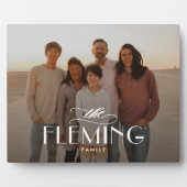 Familienname Personalisiertes Foto Desktop Plaque Fotoplatte (Vorderseite)