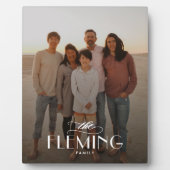 Familienname Personalisiertes Foto Desktop Plaque Fotoplatte (Vorderseite)