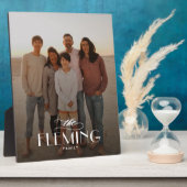 Familienname Personalisiertes Foto Desktop Plaque Fotoplatte (Seite)