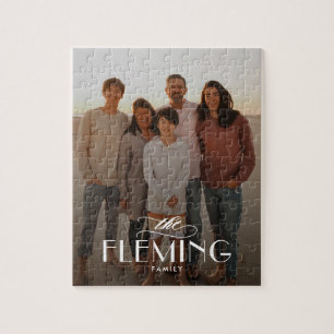 Familienname Personalisiertes Foto Puzzle