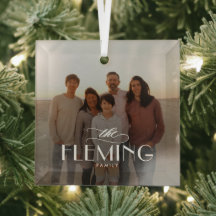 Familienname Personalisiertes Foto Weihnachtsschmu