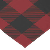 Familienname Rot und Schwarz Buffalo Kariert Bauer Großer Tischläufer (Ecke)