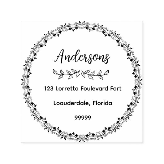 Familienname Rücksendeadresse Gummi Briefmarke Permastempel (Design)